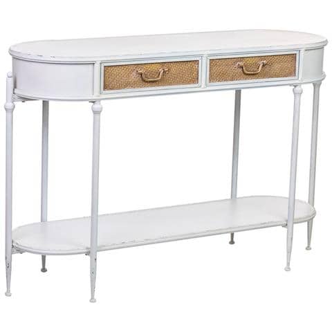 Mobili D'ingresso In Metallo Bianco 125x41x81h Cm - Foto 1