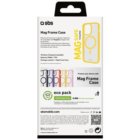 TEMAGCOLIP1667PY custodia per cellulare 17,5 cm (6.9") Cover Trasparente, Giallo - Foto 2