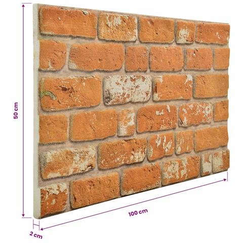 Pannelli da parete 10 pcs Mattone 100 x 50 cm Schiuma EPS - Foto 6