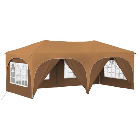Tenda per feste a pop-up 575 x 288 x 245 cm Beige - Foto 1