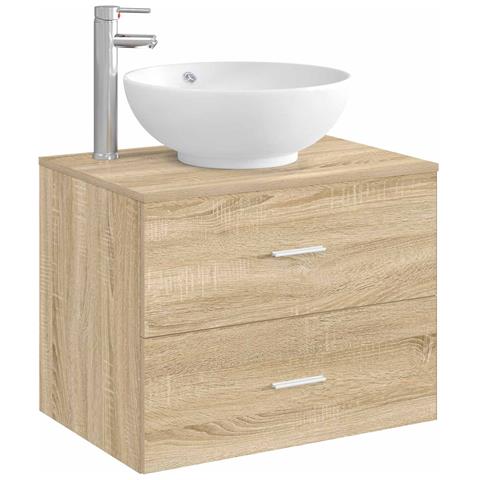 Lavabo da bagno Cromato 44 x 44 x 16 cm Metallo - Foto 2