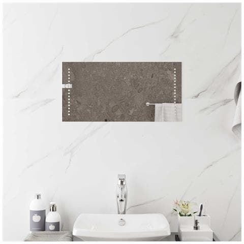 Specchio da bagno LED Trasparente 30 x 60 cm vetro temperato - Foto 2