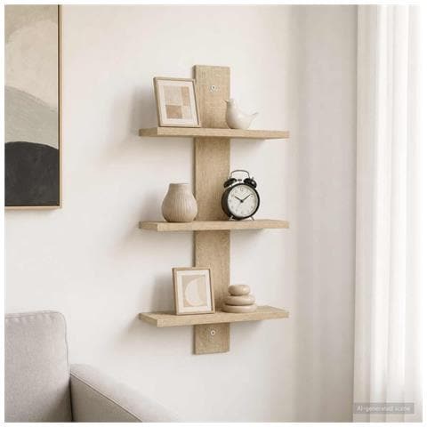 Scaffale da parete Rovere Sonoma 30 x 13.5 x 64.5 cm - Foto 2