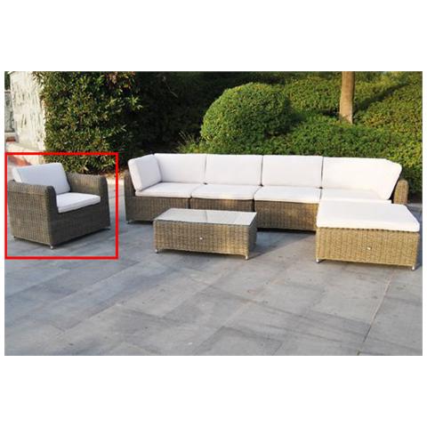 Modulo Poltroncina per SALOTTO POLYRATTAN Mod. SABAUDIA Colore MELANGE - Foto 1