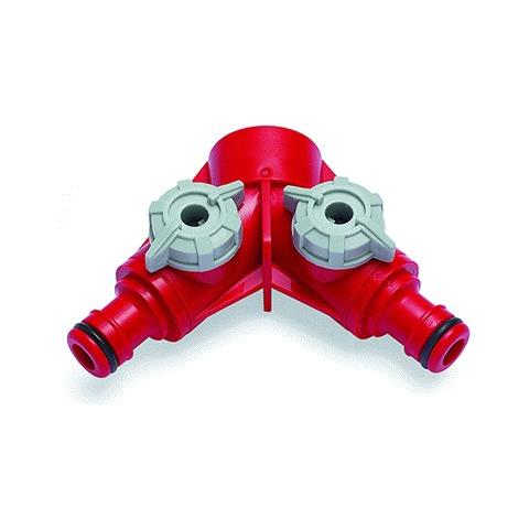 Raccordo in plastica con valvole a sfera e innesti, in blister. - Foto 2