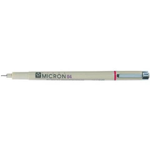 Micron Pennarello Calibrato Rosso Punta 0,4 - Foto 1