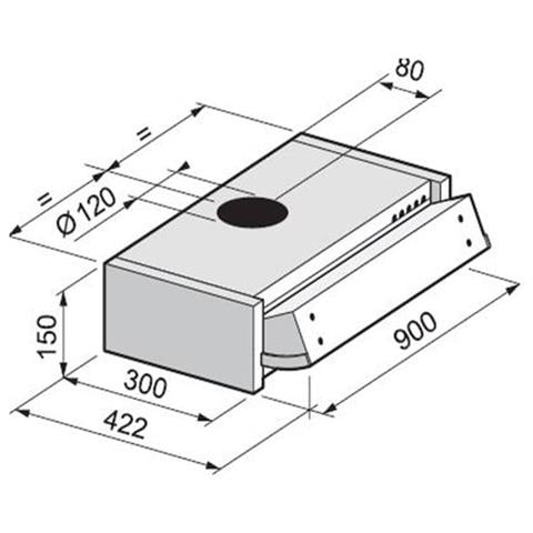 Cappa Sottopensile GHE901SI da 90 cm Aspirante Colore Argento - Foto 3