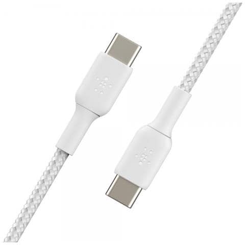 Cavo Intrecciato CAB004bt1MWH da USB-C a USB-C Lungho 1 Metro Colore Bianco - Foto 1