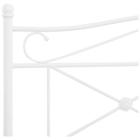 Letto Matrimoniale In Metallo Bianco 140 X 200 Cm Rodez - Foto 16