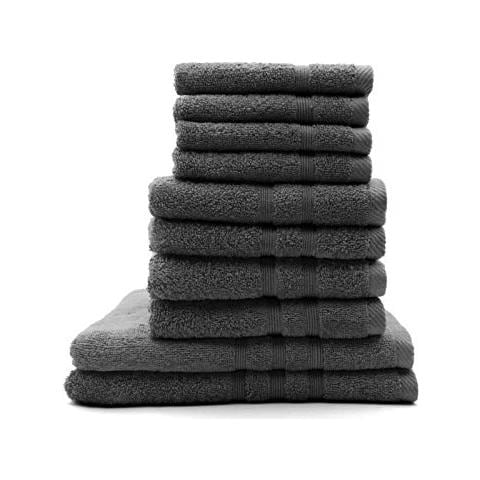 Oggi Set Di Asciugamani 30x50cm 4 + 4 + 2 Asciugamani 50x100cm Asciugamani Da Bagno 70x130cm Canna Fucile 100% Cotone - Foto 1