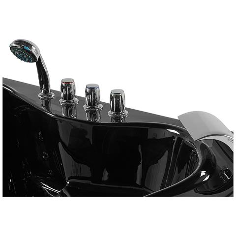 Vasca Idromassaggio Angolare Nera 150 Cm Tocoa - Foto 15