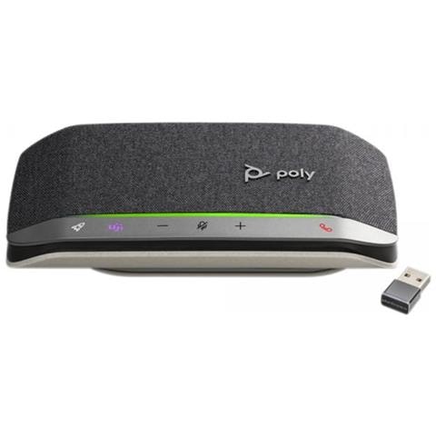 Poly Sync 20+ Vivavoce per MS Teams con USB-A Adattatore Bluetooth Colore Grigio - Foto 2