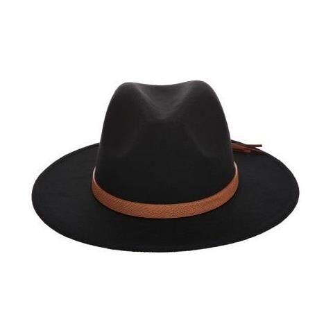 SLOWMOOSE - Cappellino / Uomo Classico A Cloche Floscio In Feltro A Tesa  Larga Autunno / Inverno [ nero / 55-58 Cm] - ePRICE