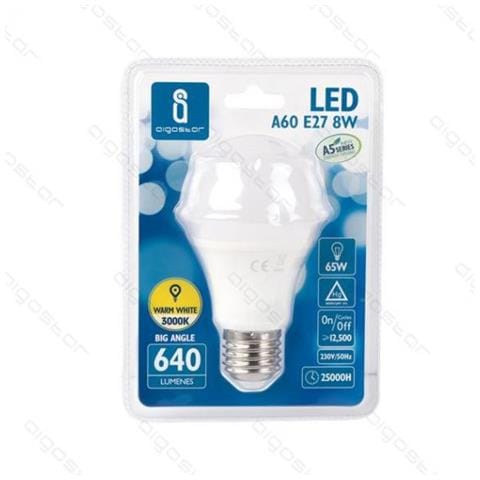 Lampadina Led A5 A60 8w Attacco E27 - 680 Lumen - 6400k Luce Fredda - Grande Angolo 280 Gradi Misura D60h110mm Cri80ra - Foto 2