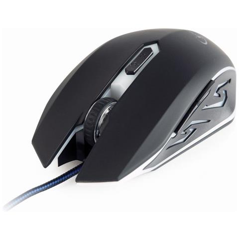 MUSG-001-B, USB, Giocare, Pressed buttons, Rotella, PC, Nero, Blu - Foto 4