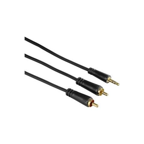 3m 2 x RCA - 3.5mm m / m 3m 2 x RCA 3.5mm Nero cavo audio - Foto 1