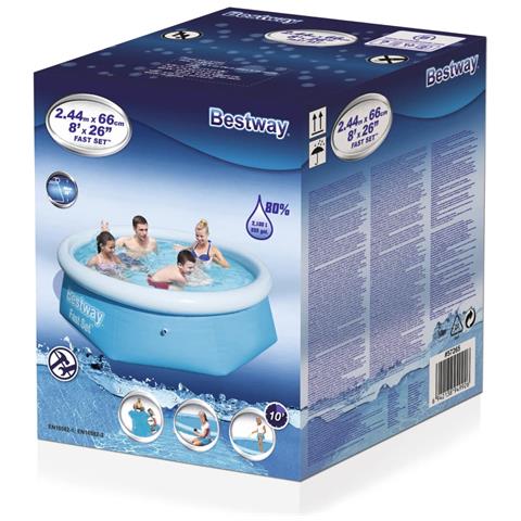 Piscina Gonfiabile Rotonda Fast Set 244x66 Cm 57265 - Foto 2