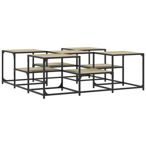 Tavolino Salotto Rovere Sonoma 121x121x40 Cm Legno Multistrato - Foto 2