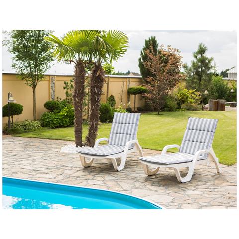 Cuscino Per Lettino Da Giardino, Facile Da Montare, Fodera Per Cuscino Per Lettino Da Giardino, Cuscino Per Sedia A Sdraio - Lunghezza 182 Cm, Larghezza 42 Cm - Strisce Scure - Foto 8