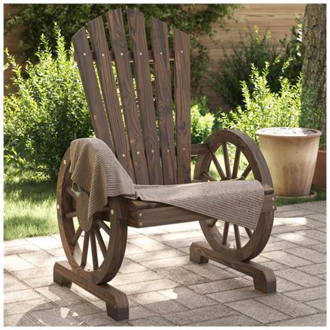 Sedie Da Giardino Adirondack 2 Pz In Legno Massello Di Abete - Foto 1