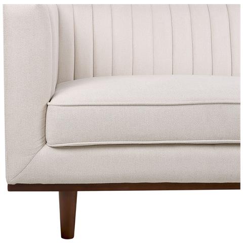 Divano 3 Posti Skaule Tessuto Beige - Foto 8