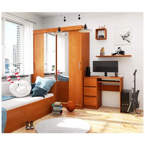 Scrivania per computer A6 sinistro, 3 cassetti, 90x50x77 cm, Colore Ontano - Foto 6