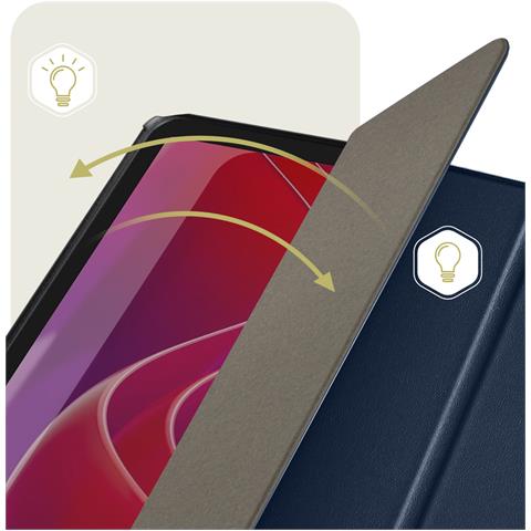 Custodia Trifold Per Lenovo Tab M11 Copertina Supporto Multiposizione - Foto 5