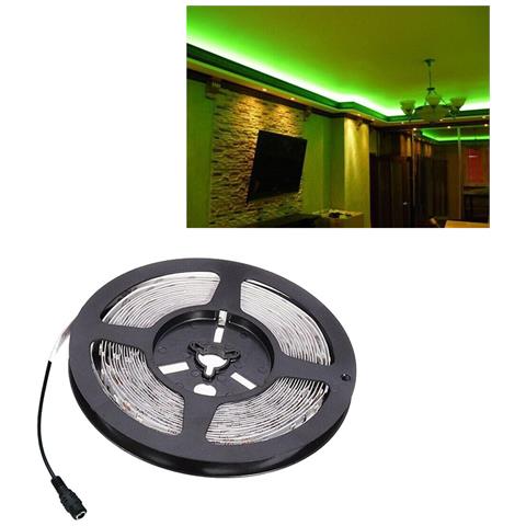 Striscia Strip 300 Led Smd 5050 Flessibile 5m Adesiva Luce Verde Ip65 14.4 W /mt - Foto 1