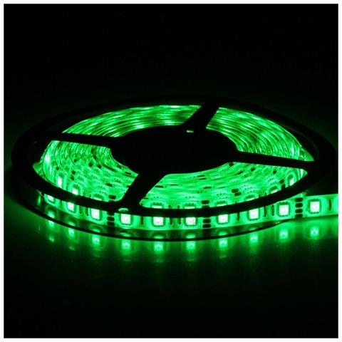 Striscia Strip 300 Led Smd 5050 Flessibile 5m Adesiva Luce Verde Ip65 14.4 W /mt - Foto 2