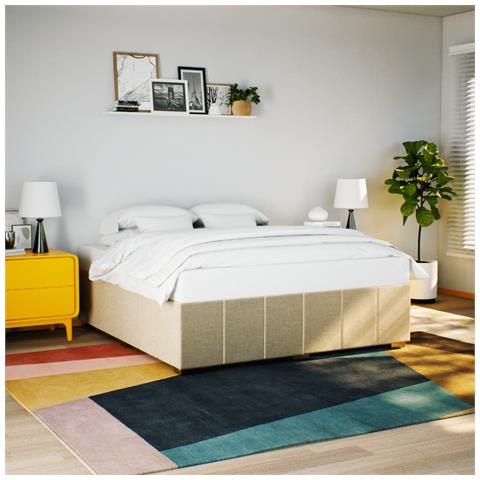 Giroletto Senza Materasso Crema 180x200 Cm In Tessuto - Foto 1