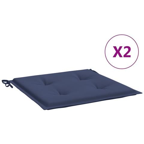 Cuscini Per Pallet 2 Pz Blu Marino 50x50x3 Cm In Tessuto Oxford - Foto 2