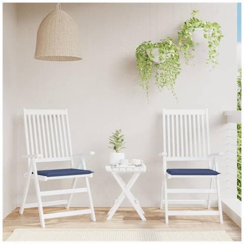 Cuscini Per Pallet 2 Pz Blu Marino 50x50x3 Cm In Tessuto Oxford - Foto 1
