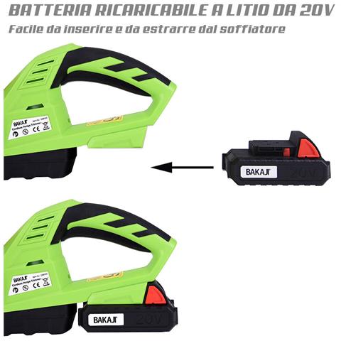 Tagliasiepi Elettrico a Batteria Litio 20V Sega Tagliabordi Decespugliatore - Foto 2