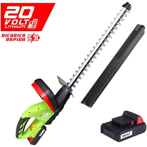 Tagliasiepi Elettrico a Batteria Litio 20V Sega Tagliabordi Decespugliatore - Foto 1