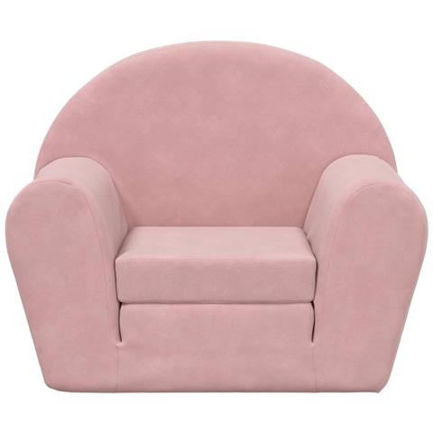 Divano Letto per Bambini Rosa in Morbido Peluche - Foto 9