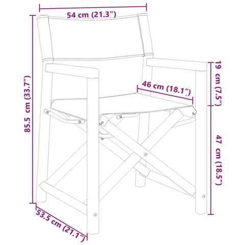 Sedie da Giardino Pieghevoli 6 pz Grigio Scuro in Tessuto - Foto 2