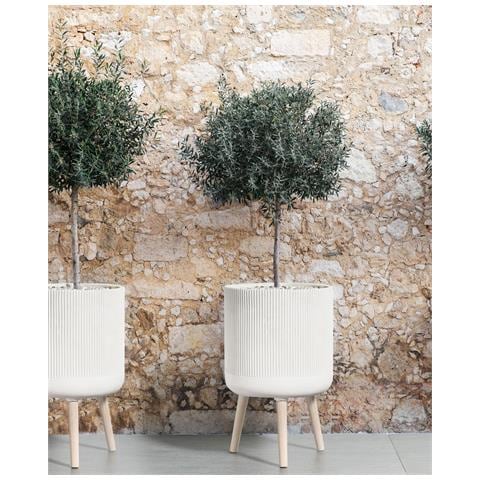 Vaso Per Piante Rialzato Maclura 35 Cm Beige Chiaro - Foto 1
