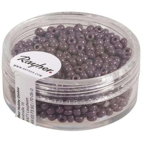17 Grammi - Perline In Vetro Rotonde Opache Lustrate Foro Ø2,6mm - Colore Viola - Foto 1