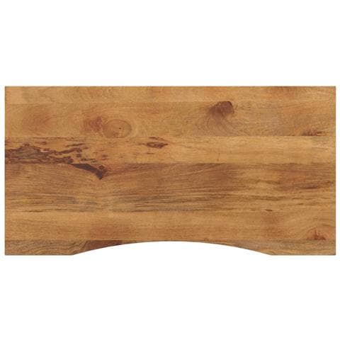 Piano Scrivania Con Curva 120x60x2,5cm Massello Grezzo Di Mango - Foto 1