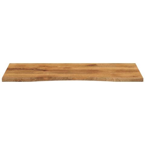 Piano Scrivania Con Curva 120x60x2,5cm Massello Grezzo Di Mango - Foto 3