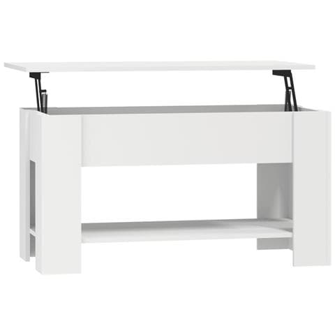Lusso Casadino -  Tavolino Da Salotto Bianco 101x49x52 Cm In Legno Multistrato - Foto 1