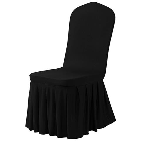 Coprisedie Elasticizzati A Pieghe (confezione Da 2) Black - Foto 1
