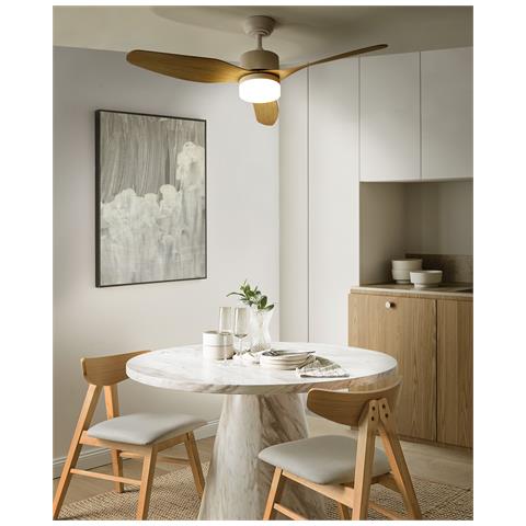 Ventilatore A Soffitto Con Luce Anderson Con Telecomando Marrone Chiaro - Foto 1