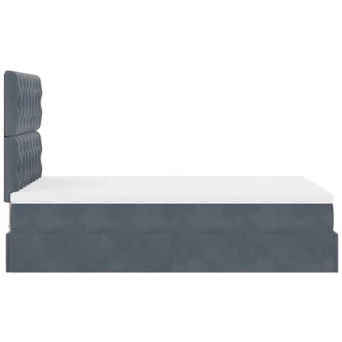 Struttura Letto Pouf con Materassi 120x200 cm Velluto - Foto 9