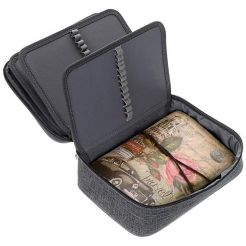 Astuccio Per Matite In Tessuto Oxford Per 72 Matite Grey - Foto 5