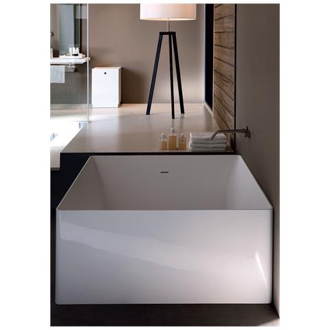 Vasca Freestanding Bianco Lucido Colacril Quadrata Tara - Foto 1