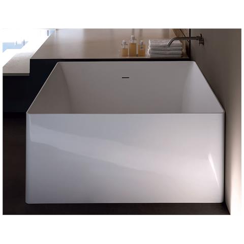 Vasca Freestanding Bianco Lucido Colacril Quadrata Tara - Foto 2