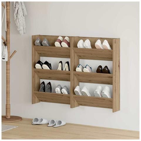 Armadi per scarpe da muro Altro 2 pcs rovere artigianale - Foto 2