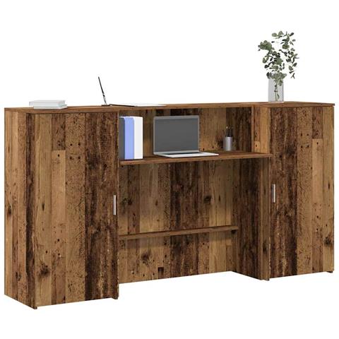 Banco Reception Legno Vecchio 200x50x103,5 cm Legno Multistrato - Foto 2