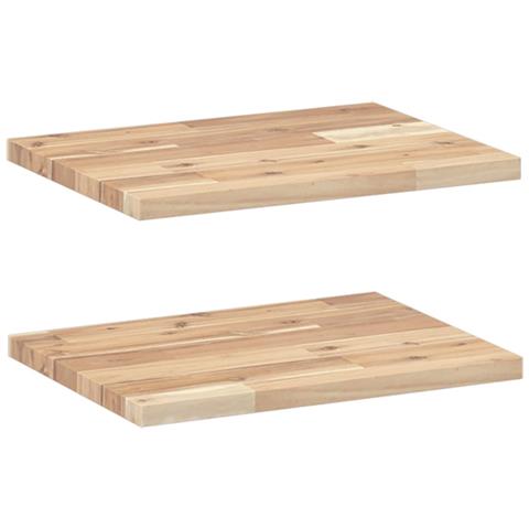 Mensole da Parete 2 pz 60x30x2 cm Legno Acacia Non Trattato - Foto 1